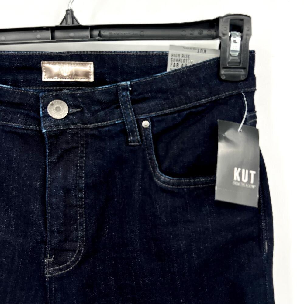 KUT FROM THE KLOTH Womens Charlotte Wide Leg Jeans Size 4 Blue Distinguished NWT - Picture 6 of 12